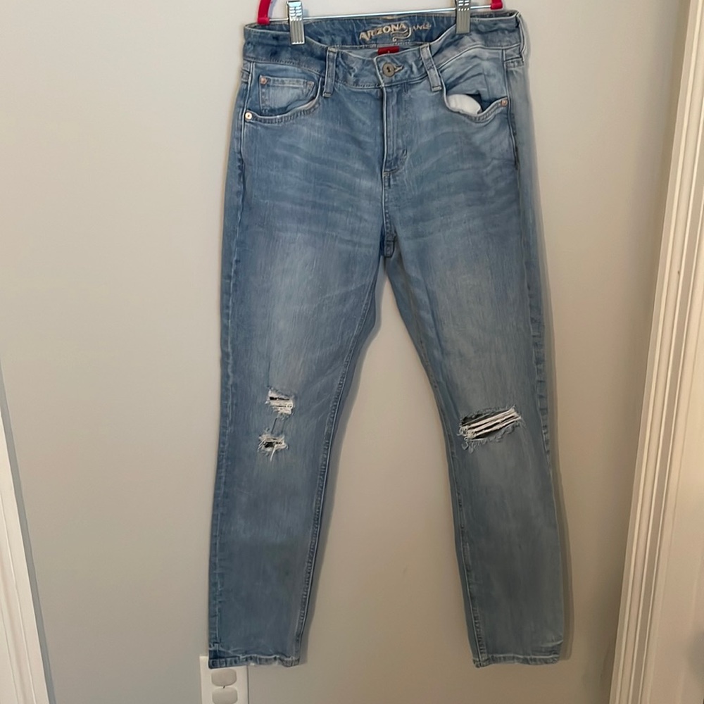 Blue ripped Boyfriend Jeans